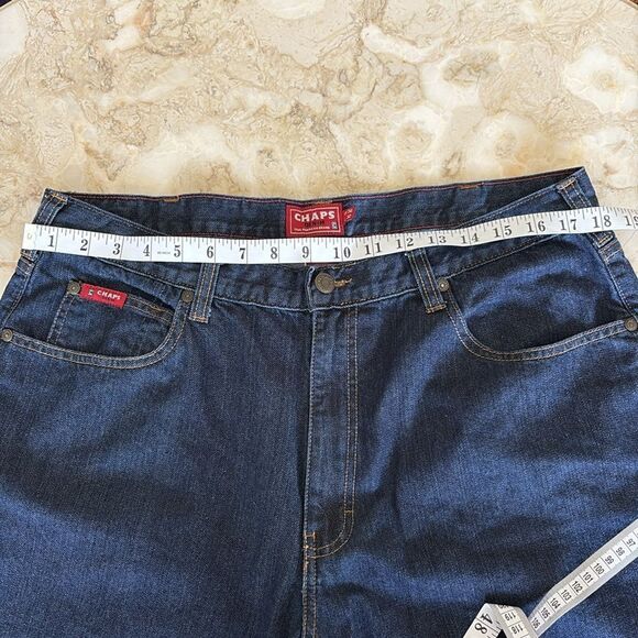 Chaps Ralph Lauren Dark Denim Relaxed Straight Leg Jeans - Picture 14 of 15